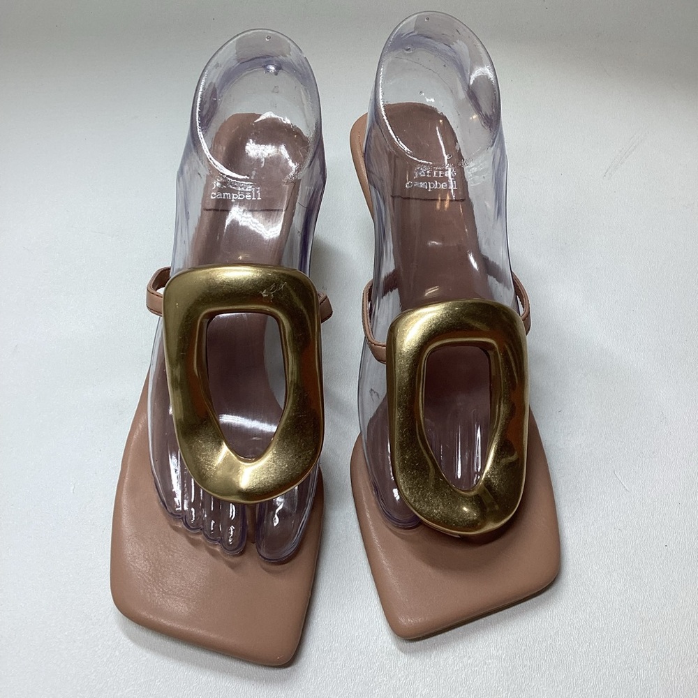 Jeffrey Campbell Linq Up 60mm leather heeled sandals - Picture 4 of 14